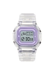 Adjustable Digital Wristwatches for Men Girls Child Trendy BeautyDaily Sports LED Square Waterproof Durable Transparent Watches