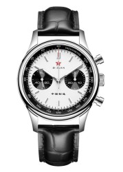 SEAKOSS 1963 Seagull Chronograph Movement Men's 40mm Panda Eye Sapphire Metal Steel Band Manual Mechanical Winding Watches Fashion