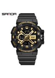 SANDA Military Men Watches Luxury Brand Waterproof Sports Wristwatch Fashion Quartz Watch Male Clock relogio masculino