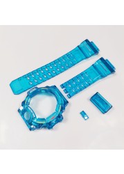 GW9400 Ice Transparent Silicone Rubber Watchband and Bezel Transparent Watchband Cover with Tools Wholesale Dropshipping