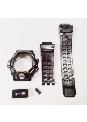 Black Purple GW9400 Silicone Rubber Watch Band and Bezel Transparent Watchband Cover with Tools Wholesale Dropshipping