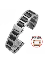Ceramic Bracelet In Stainless Steel Watchband Watch Band Strap White Women Man Fashion Wristwatches 12 13 14 15 16 17 18 20 22mm