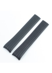 21mm Colorful Silicone Rubber Watchband for Batik Strap for Aquanaut Philips Series 5164a 5167a Watch Band Butterfly Buckle