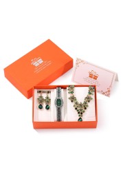 2021 Women Watch Set Luxury Brand Crystal Jewelery Set for Girlfriend Gifts Women Quartz Watches Earrings Set Christmas