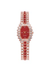 2021 Women Watch Set Luxury Brand Crystal Jewelery Set for Girlfriend Gifts Women Quartz Watches Earrings Set Christmas