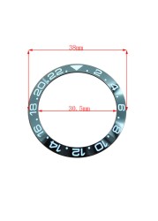 38mm ceramic bezel GMT and diving watch insert for 40mm men's watch watches replacement watch accessories simple dial watch bezel insert