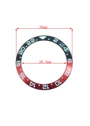 38mm ceramic bezel GMT and diving watch insert for 40mm men's watch watches replacement watch accessories simple dial watch bezel insert