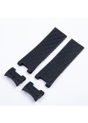 Top quality 22mm for Diver and Marine waterproof silicone rubber watchband watch band strap fit for Ulysse Nardin strap tools