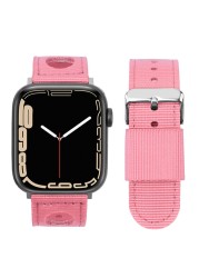 Nylon Strap Fit For Apple Watch iwatch7 High Quality Nylon Watch Strap For Apple Watch 7 6 5 4 3 2 1 Round Hole Waterproof Band