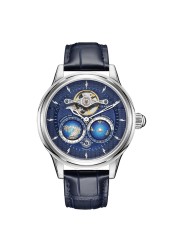 Super Automatic Rotation 3D Double Earth Flywheel Mechanical Watches Northern/Southern Hemisphere Mechanical Watches SEAKOSS 1963 Automatic Wristwatches