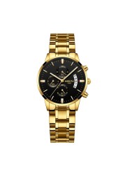 NIBOSI 2021 Women Fashion Watches Luxury Brand Ladies Wristwatches Stainless Steel Waterproof Girl Gift Quartz Watch Female