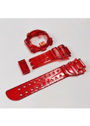 DW8200 Ice Transparent Silicone Rubber Watchband and Bezel Transparent Watchband Cover with Tools Wholesale Dropshipping