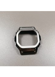 DW5600 Watchband and Metal Bezel Set for GWM5610 GW5000 Stainless Steel Watchband DW5600 GW-M5610 GW5000 Series with Tools