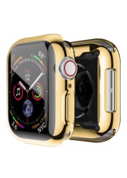 360 Soft Clear TPU Screen Protector Case For Apple Watch Series 7 6 5 4 3 2 1 SE 44mm Applewatch IWatch Bumper Accessories