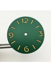 Watch Parts 37mm California Manual Winding Green Watch Literally Aseptic Dial For ETA 6497 ST3600 Luminous Movement