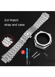 Stainless steel strap and bezel for Casio g-shock GA2100 watchband and case upgrade solid 2rd 3ND GA-2100 modified band