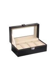 3 Slot Watch Roll Box Display Collection Watch Box Luxury Cowhide Wrist Jewelry Storage High-end Pouch Organizer Gift Box