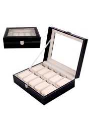 3 Slot Watch Roll Box Display Collection Watch Box Luxury Cowhide Wrist Jewelry Storage High-end Pouch Organizer Gift Box