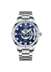 NEBOSI-Men's Quartz Watch, Luxury Brand, Water Resistant, Quartz, Male