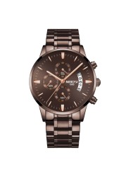 NIBOSI Fashion Watches Mens Top Brand Luxury Watches Rose Gold Waterproof Relogio Masculino Stainless Steel Quartz Wristwatch