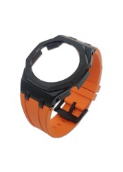 Hontao GA2100 MOD Casioak Outdoor Metal Bezel Kit with Screws Custom Fluoro Rubber Strap for G-SHOCK GA2100/2110 Accessories