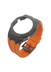 Hontao GA2100 MOD Casioak Outdoor Metal Bezel Kit with Screws Custom Fluoro Rubber Strap for G-SHOCK GA2100/2110 Accessories