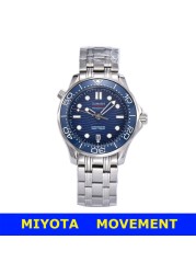 40mm OUMASHI Luxury Brand Men's Watch Mechanical Automatic Stainless Steel Ceramic Bezel Watch Luminous Hands Wristwatches