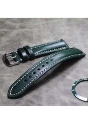 Handmade Crocodile Leather Watchband Soft Genuine Leather Watch Strap 18 20mm High Quality Watch Band Quick Release Wristband Retro