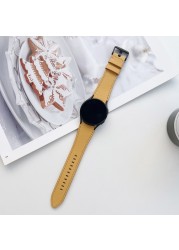 No Gap Leather Strap For Samsung Galaxy Watch 4 Classic 46mm 42mm Handmade Stitched Leather Band For Galaxy Watch 4 44mm 40mm