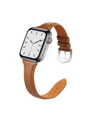 Fashion Leather Strap for Apple Watch Series 6, 5, 4, 3, 2, 1 SE, Buckle, 38, 40, 42, 44mm, Straps, Accessories