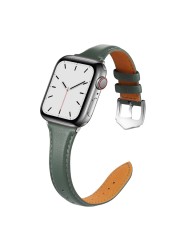 Fashion Leather Strap for Apple Watch Series 6, 5, 4, 3, 2, 1 SE, Buckle, 38, 40, 42, 44mm, Straps, Accessories