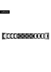 URVOI Band for Galaxy Watch Active 42 46mm S3 D Style Stainless Steel Strap Cuff Fold Over Clasp Zircon Quick Release Pins Wrist