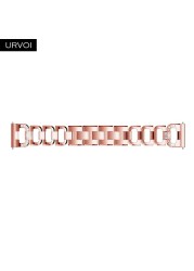 URVOI Band for Galaxy Watch Active 42 46mm S3 D Style Stainless Steel Strap Cuff Fold Over Clasp Zircon Quick Release Pins Wrist