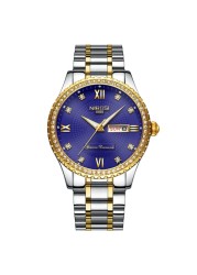 NIBOSI - Women's Gold Watch, Innovative Steel Band, Water Resistant, Female, 2020