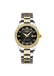 NIBOSI - Women's watches, quartz, water resistant, gold, stainless steel, date, feminine