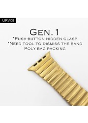 URVOI Band for Apple Watch 7 6SE5 4 3 Link Bracelet Strap for iWatch 41 45mm High Quality Stainless Steel Adjustable Band Gen.6th