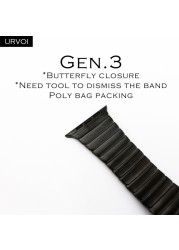 URVOI Band for Apple Watch 7 6SE5 4 3 Link Bracelet Strap for iWatch 41 45mm High Quality Stainless Steel Adjustable Band Gen.6th