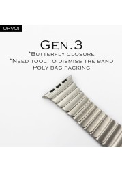 URVOI Band for Apple Watch 7 6SE5 4 3 Link Bracelet Strap for iWatch 41 45mm High Quality Stainless Steel Adjustable Band Gen.6th