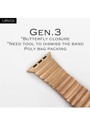 URVOI Band for Apple Watch 7 6SE5 4 3 Link Bracelet Strap for iWatch 41 45mm High Quality Stainless Steel Adjustable Band Gen.6th