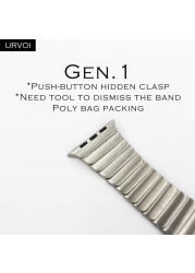 URVOI Band for Apple Watch 7 6SE5 4 3 Link Bracelet Strap for iWatch 41 45mm High Quality Stainless Steel Adjustable Band Gen.6th