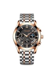 POEDAGAR Men's Watch Luxury Brand Sport Watch Men Full Steel Watches Male Wrist Watch Male Watch Male Clock