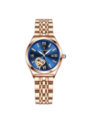 POEDAGAR Women Watches Fashion Rose Gold Stainless Steel Stain Ladies Watch Waterproof Quartz Wristwatch Romantic Girlfriend Gift