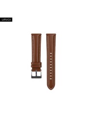 URVOI 22/20mm Band for Galaxy Watch 4 3 Active 41/45mm Genuine Leather Strap for Huawei Watch GT 2 Quick Release Pin Replacement