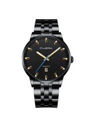 CUENA Men's Watch Luxury Stainless Steel Quartz Wristwatches Casual Sports Waterproof Date Watch relogios masculino