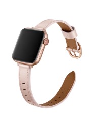 Leather Wrist Strap for Apple Watch Band Series 7 6 SE 3 5 4 Bracelet for iWatch Series 41mm 45mm 40mm 44mm 38mm 42mm Watchbands