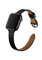 Leather Wrist Strap for Apple Watch Band Series 7 6 SE 3 5 4 Bracelet for iWatch Series 41mm 45mm 40mm 44mm 38mm 42mm Watchbands