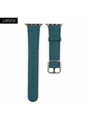 URVOI Band for Apple Watch Series 7 6 SE 5 4 3 Calf Leather Strap for iwatch with Classic Buckle Modern Design GEN.2 41mm 45mm