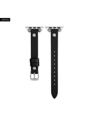 URVOI Leather Strap for Apple Watch Series 7 6 SE 5 4 3 2 1 Ultra-thin Strap Fashion Design Pin Buckle for iWatch 41 45mm