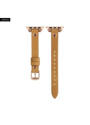 URVOI Band for Apple Watch Series 7 6 SE 5 4 3 2 1 Genuine Leather Strap for iWatch Slim Modern Design Stud and Beads Rose Gold