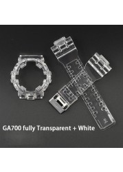 Watch accessories for Casio gshock strap GA-700 710 735 5413 5522 resin watch strap case silicone watchband men watch strap